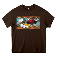 Chocolate Brown snow truck sippy cup Heavy Core Tee - Artiststas