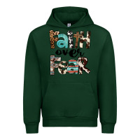 Forest Green Faith Over Fear Urban Hoodie - FaDigitalArtStudio