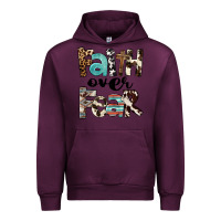 Mauve Wine Faith Over Fear Urban Hoodie - FaDigitalArtStudio