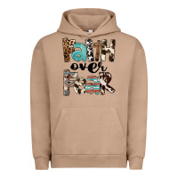 Pigment Burro Faith Over Fear Urban Hoodie - FaDigitalArtStudio