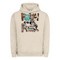 Pigment French Oak Faith Over Fear Urban Hoodie - FaDigitalArtStudio
