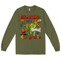 Army Green roaring into 4th grade Long Sleeve Tee - BundleAndBundleShop