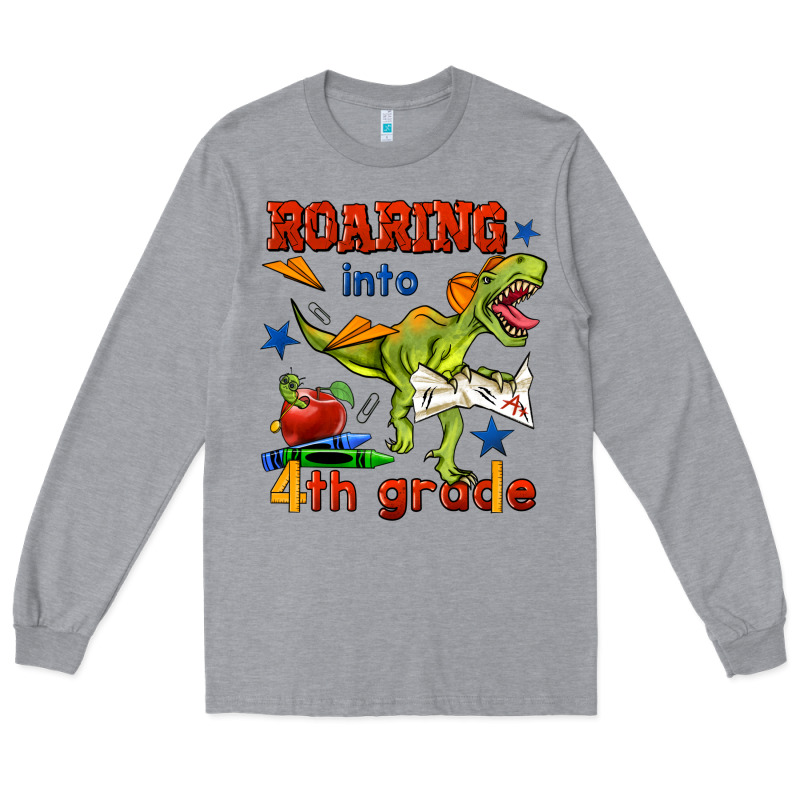 Roaring Into 4th Grade Long Sleeve Tee by BundleAndBundleShop | Teevron
