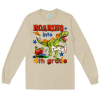 Mushroom roaring into 4th grade Long Sleeve Tee - BundleAndBundleShop