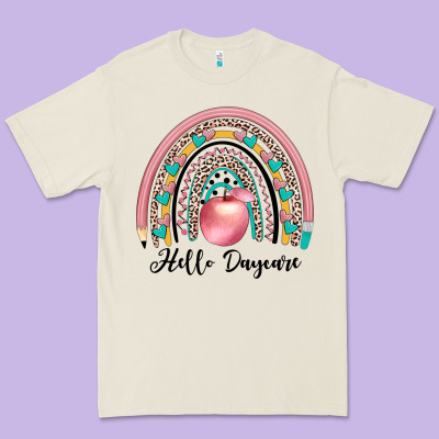 Hello Daycare Premium Tee Designed By Jahusdesignshop