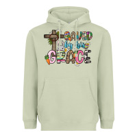 Matcha Saved by his grace Easter Day Heavyweight Hoodie - HowdyJamesFarm