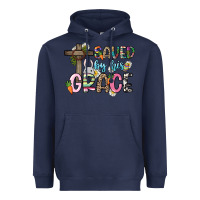 Navy Saved by his grace Easter Day Heavyweight Hoodie - HowdyJamesFarm