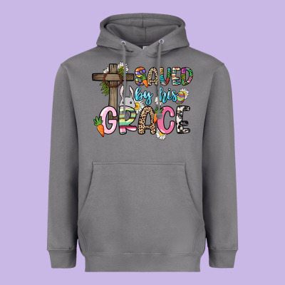 Saved By His Grace Easter Day Heavyweight Hoodie Designed By Howdyjamesfarm