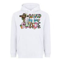 White Saved by his grace Easter Day Heavyweight Hoodie - HowdyJamesFarm