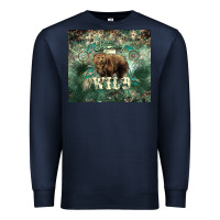 Navy Stay wild Bear tumbler Premium Sweatshirt - HowdyJamesFarm