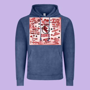 Funny Valentine's Day Vintage Hoodie Designed By Maliassmallbusiness