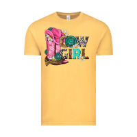 Vintage Mustard western cowgirl Vintage Tee - NancyCooperArtShop