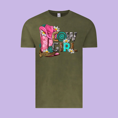 Western Cowgirl Vintage Tee Designed By Nancycooperartshop