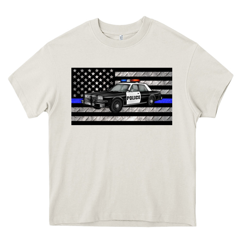 Thin Blue Line Police Car Sippy Cup Heavy Core Tee by Artiststas | Teevron