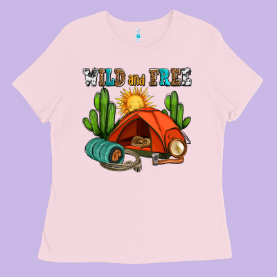 Wild And Free Camp Ladies Tee Designed By Adodesignshop