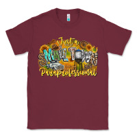 Burgundy just small town paraprofessional Classic Tee - CowhideDigitalArt