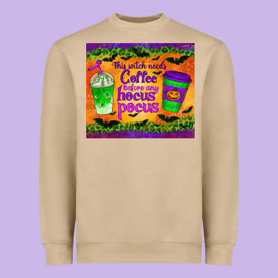 This Witch Needs Coffee Before Any Hocus Pocus Tumbler Heavyweight Sweatshirt Designed By Bundleandbundleshop