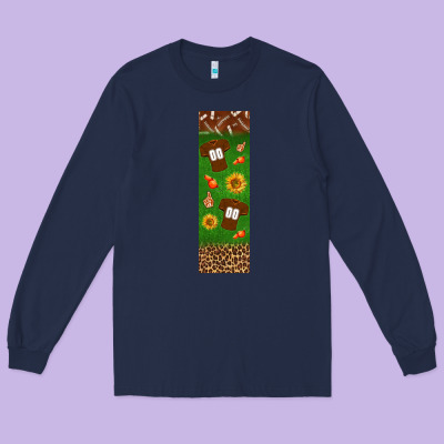 American Football Dad Pen Wrap Long Sleeve Tee Designed By Bundleandbundleshop
