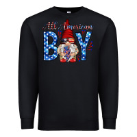 Black All American boy with gnome Premium Sweatshirt - HowdyJamesFarm