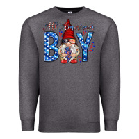 Charcoal Heather All American boy with gnome Premium Sweatshirt - HowdyJamesFarm