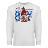 Oatmeal Heather All American boy with gnome Premium Sweatshirt - HowdyJamesFarm