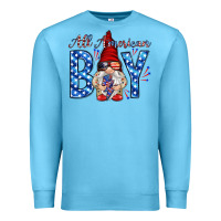 Ocean Blue All American boy with gnome Premium Sweatshirt - HowdyJamesFarm