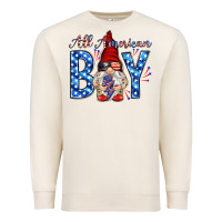 Sandshell All American boy with gnome Premium Sweatshirt - HowdyJamesFarm