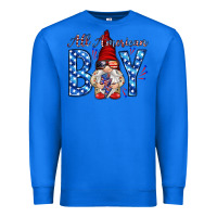 True Royal All American boy with gnome Premium Sweatshirt - HowdyJamesFarm