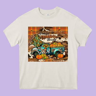Grateful Thankful Blessed Heavy Core Tee Designed By Jahusdesignshop