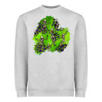 Heather Grey halloween patch 3 Heavyweight Sweatshirt - BundleAndBundleShop