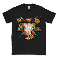 Black aztec western bull skull Classic Tee - NancyCooperArtShop