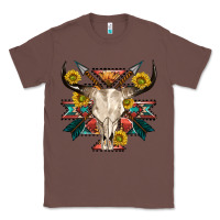 Chestnut aztec western bull skull Classic Tee - NancyCooperArtShop