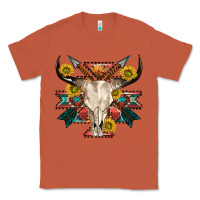 Copper aztec western bull skull Classic Tee - NancyCooperArtShop