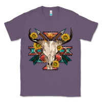 Lavender aztec western bull skull Classic Tee - NancyCooperArtShop