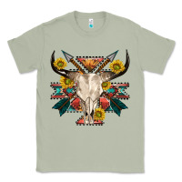 Matcha aztec western bull skull Classic Tee - NancyCooperArtShop