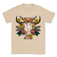 Mushroom aztec western bull skull Classic Tee - NancyCooperArtShop
