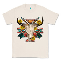 Natural aztec western bull skull Classic Tee - NancyCooperArtShop