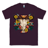 Plum aztec western bull skull Classic Tee - NancyCooperArtShop