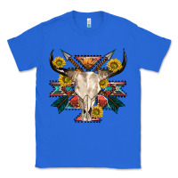 True Royal aztec western bull skull Classic Tee - NancyCooperArtShop