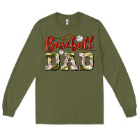 Army Green baseball dad Long Sleeve Tee - BundleAndBundleShop