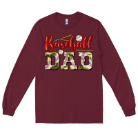 Burgundy baseball dad Long Sleeve Tee - BundleAndBundleShop
