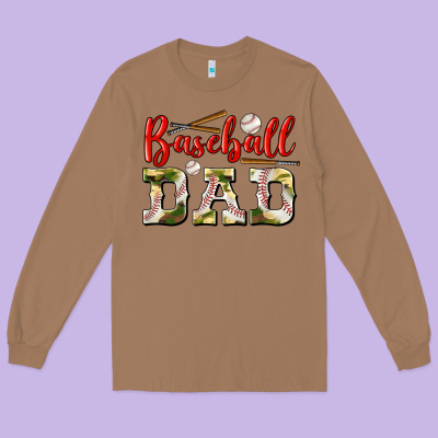 Baseball Dad Long Sleeve Tee Designed By Bundleandbundleshop