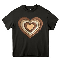 Asphalt melanin heart Heavy Core Tee - AdoDesignShop
