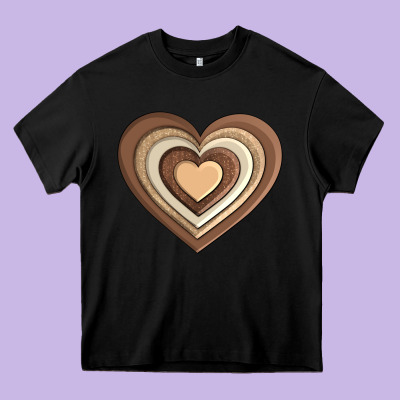 Melanin Heart Heavy Core Tee Designed By Adodesignshop