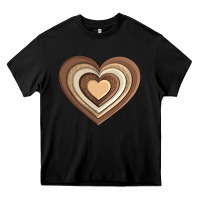 Black melanin heart Heavy Core Tee - AdoDesignShop