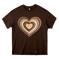 Chocolate Brown melanin heart Heavy Core Tee - AdoDesignShop