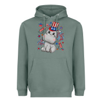 Sage fourth of july hippopotamus Heavyweight Hoodie - CowGirlArtShop