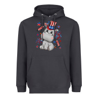 Fourth Of July Hippopotamus Heavyweight Hoodie | Teevron