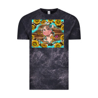 Cloud Black western cute cow with sunflower Vintage Tee - NancyCooperArtShop