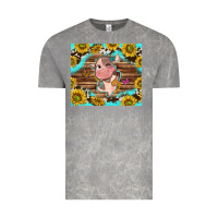 Cloud Rock western cute cow with sunflower Vintage Tee - NancyCooperArtShop